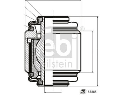 185885 Сайлентблок важіля FEBI BILSTEIN подбор по vin на Brocar