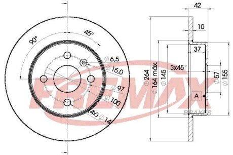 BD9116 Диск тормозной FREMAX підбір по vin на Brocar