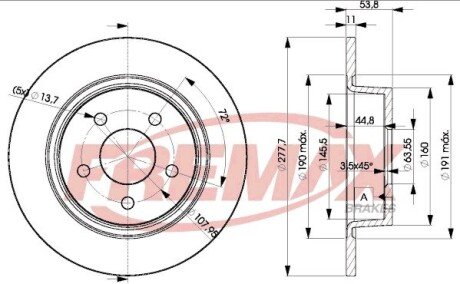 BD7989 Диск тормозной FREMAX підбір по vin на Brocar