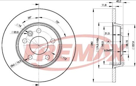 BD3111 Диск тормозной FREMAX підбір по vin на Brocar