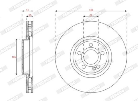 DDF3109C1 Гальмівний диск FERODO підбір по vin на Brocar