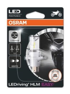 64193DWESY01B Автолампа LEDriving H4/H19 19W 12V 6500К P43T OSRAM підбір по vin на Brocar