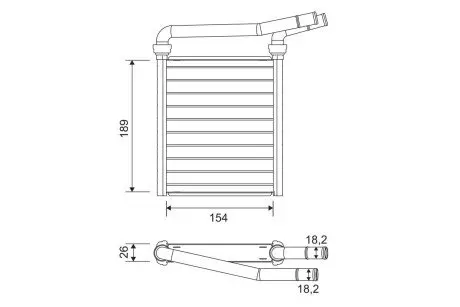 811626 Радіатор пічки VALEO підбір по vin на Brocar