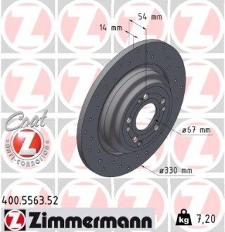 400556352 Диск гальмівний SPORT Z ZIMMERMANN підбір по vin на Brocar