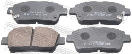 0101NCP20F КОЛОДКИ ТОРМОЗНЫЕ ПЕРЕДНИЕ (TOYOTA COROLLA CE120/NZE12#/ZZE12# 2000-2008) FEBEST підбір по vin на Brocar