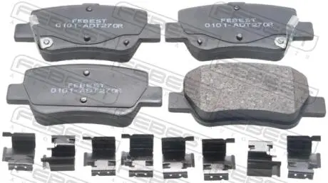 0101ADT270R КОЛОДКИ ТОРМОЗНЫЕ ЗАДНИЕ (TOYOTA AVENSIS ADT27#/ZRT27# 2008-) FEBEST подбор по vin на Brocar