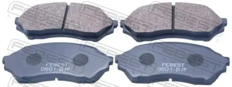 0501BJF КОЛОДКИ ТОРМОЗНЫЕ ПЕРЕДНИЕ (MAZDA 323 BJ 1998-2004) FEBEST подбор по vin на Brocar