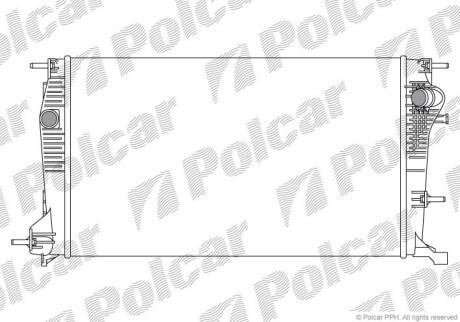 6014083X Радіатор охолодження POLCAR подбор по vin на Brocar