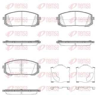 192302 Колодки гальмівні дискові (комплект 4 шт) REMSA підбір по vin на Brocar