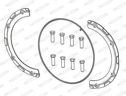 FAC162 Комплект монтажний FERODO підбір по vin на Brocar