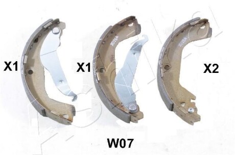 550WW07 Колодки гальмівні барабанні (комплект 4 шт) ASHIKA підбір по vin на Brocar