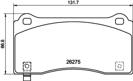 8DB355040861 Колодки гальмівні передні TESLA MODEL 3 HELLA підбір по vin на Brocar