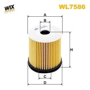 WL7586 ФІЛЬТР ОЛИВИ/ГІДРАВЛІКИ WIX FILTERS підбір по vin на Brocar