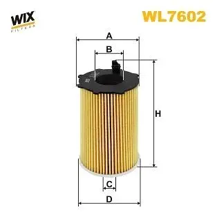 WL7602 Фільтр масляний HYUNDAI SANTA FE, GRANDEUR 3.0, 3.3 11- (вир-во WIX-FILTERS) WIX FILTERS підбір по vin на Brocar