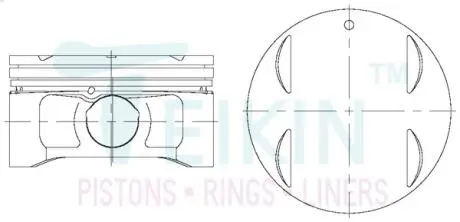 43297100 Поршни ремонт +1.00mm (к-кт на мотор) Mitsubishi 6B31 Outlander XL TEIKIN подбор по vin на Brocar