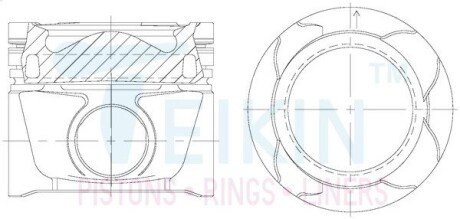 46392AG050 Поршни ремонт +0.50mm(к-кт на мотор) Toyota 2GD-FTV 2,4L Diesel TEIKIN підбір по vin на Brocar