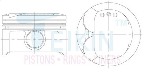 46342025 Поршни 79mm +0.25mm (к-кт на мотор) 4ZZ-FE Toyota Corolla TEIKIN підбір по vin на Brocar