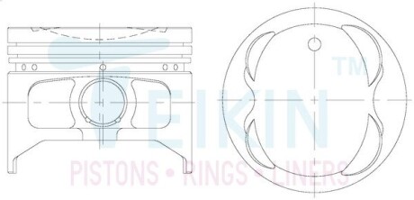 46621025 Поршни ремонт (+0.25мм) (к-кт на мотор) Toyota 3S-FE-III TEIKIN підбір по vin на Brocar