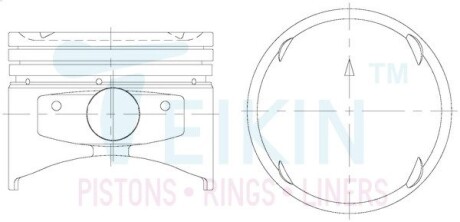 51110100 Поршни +1.00mm (к-кт на мотор) Hyundai 2.4L TEIKIN подбор по vin на Brocar