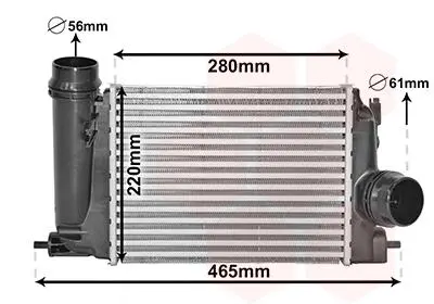 13014703 Інтеркулер NISSAN QASHQAI / RENAULT MEGANE (Van Wezel) VAN WEZEL подбор по vin на Brocar