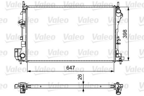 732877 Радиатор, охлаждения дивгателя VALEO підбір по vin на Brocar