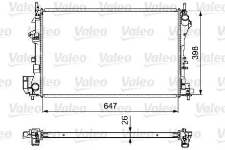 732877 Радиатор, охлаждения дивгателя VALEO підбір по vin на Brocar