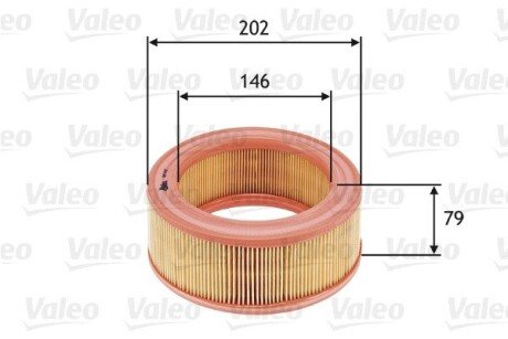 585642 Воздушный фильтр VALEO підбір по vin на Brocar