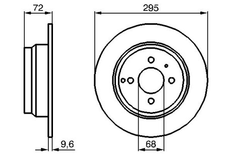 0986478640 Тормозной диск BOSCH підбір по vin на Brocar