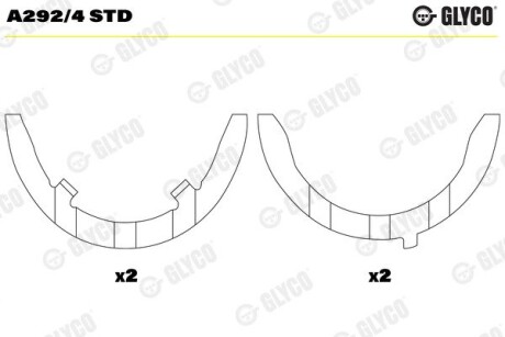 A2924STD Півкільце GLYCO подбор по vin на Brocar