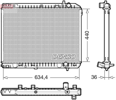 DRM43008 Радіатор, система охолодження двигуна DENSO підбір по vin на Brocar