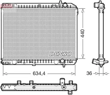 DRM43008 Радіатор, система охолодження двигуна DENSO підбір по vin на Brocar