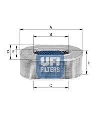 2742700 Воздушный фильтр UFI підбір по vin на Brocar