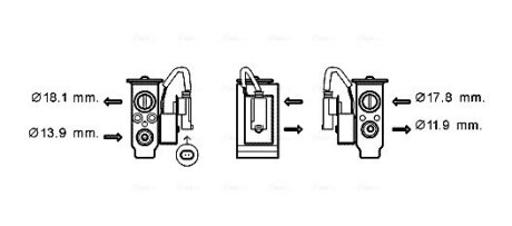 BW1431 Расширительный клапан, кондиционер AVA COOLING підбір по vin на Brocar
