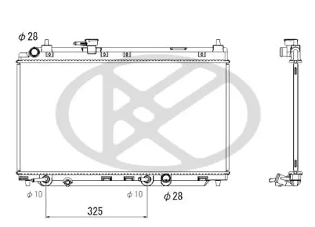 PL083262 Радиатор, охлаждения дивгателя KOYO подбор по vin на Brocar