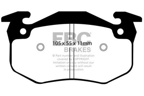 DP2983 Колодки гальмівні дискові, комплект EBC підбір по vin на Brocar