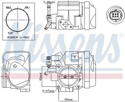 955043 Дросельний вузол SKODA OCTAVIA 04- (вир-во Nissens) NISSENS підбір по vin на Brocar