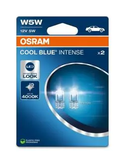 2825CBN2BL Лампа допоміжн. освітлення W5W 12V 5W W2.1x9.5d COOL BLUE Intense (2 шт) blister (вир-во OSRAM) OSRAM підбір по vin на Brocar