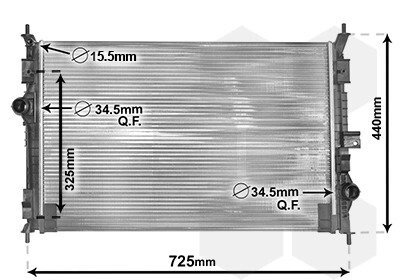 40002386 Радіатор охолодження CITROEN BERLINGO/C4/PEUGEOT 3008/OPEL VIVARO (вир-во Van Wezel) VAN WEZEL подбор по vin на Brocar