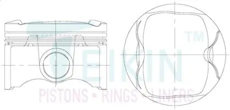 46382025 Поршни +0.25mm (комплект на мотор) 1ZR-FE Toyota Corolla, Auris TEIKIN підбір по vin на Brocar