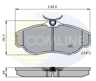 CBP0162 ГАЛЬМІВНІ КОЛОДКИ ПЕРЕДН. К-КТ LAND ROVER RANGE 94- COMLINE подбор по vin на Brocar