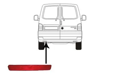 5896929 Відбивач заднього бампера лівий VW T5 03&gt;09 (Van Wezel) VAN WEZEL підбір по vin на Brocar