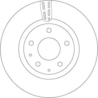 DF6575 Диск гальмівний (1 шт.) MAZDA 3 "F D=295mm "18>> TRW підбір по vin на Brocar