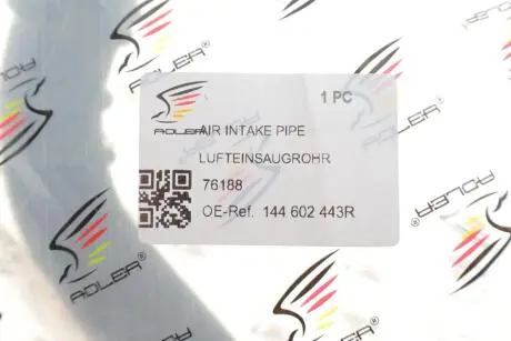 144602443R Патрубок ADLER підбір по vin на Brocar