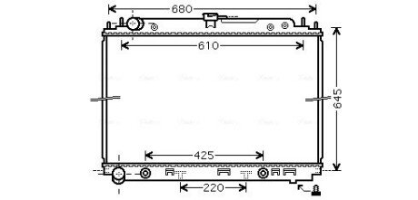 DNA2297 Радіатор охолодження двигуна Nissan Pathfinder Navarra (06-) 2,5d AT (DNA2297) AVA AVA COOLING підбір по vin на Brocar