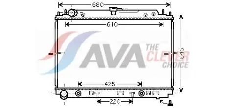DNA2297 Радіатор охолодження двигуна Nissan Pathfinder Navarra (06-) 2,5d AT (DNA2297) AVA AVA COOLING підбір по vin на Brocar