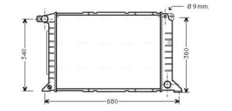 FD2261 Радиатор охлаждения двигателя Ford Tranzit (96-02) 2,5d (FD2261) AVA AVA COOLING підбір по vin на Brocar