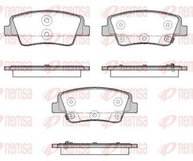 198002 Колодки гальмівні дискові (комплект 4 шт) REMSA підбір по vin на Brocar