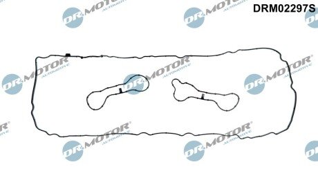 DRM02297S К-т прокладок клапанної кришки 3 елементи, для цилiндрiв 5-8 DR.MOTOR підбір по vin на Brocar