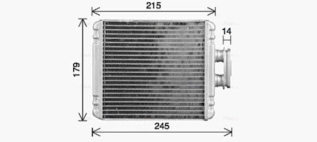 VN6434 Радиатор отопителя салона Skoda Fabia 15>, Rapid 13>, VW Polo 09> Behr ver. AVA COOLING подбор по vin на Brocar