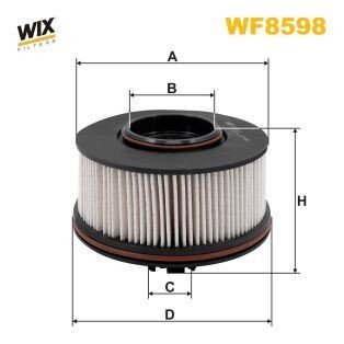 WF8598 Фільтр паливний WIX FILTERS підбір по vin на Brocar